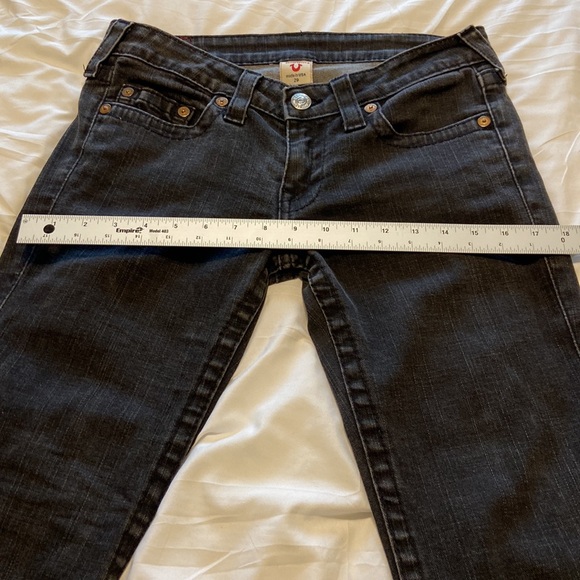 TRUE RELIGION Women’s Low Rise Skinny Black Jeans Size 29/8 Very Nice Condition - Picture 10 of 15